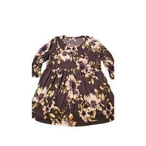 Sew‎ in Love Purple Floral size medium women's blouse